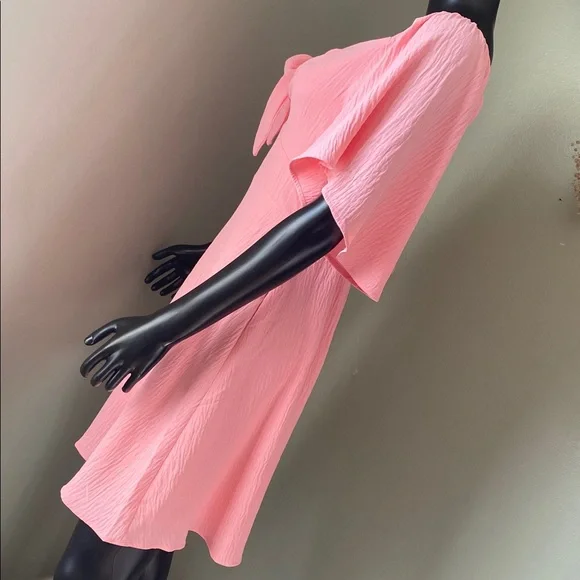 Pink Flutter Sleeve Dress NWTs - Picture 5 of 13